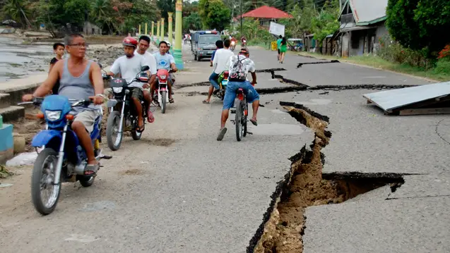 Impact of earthquake in the Philippines.