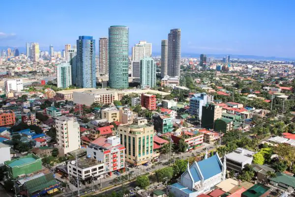 High-rise condominium towers at Rockwell, Makati, Philippines